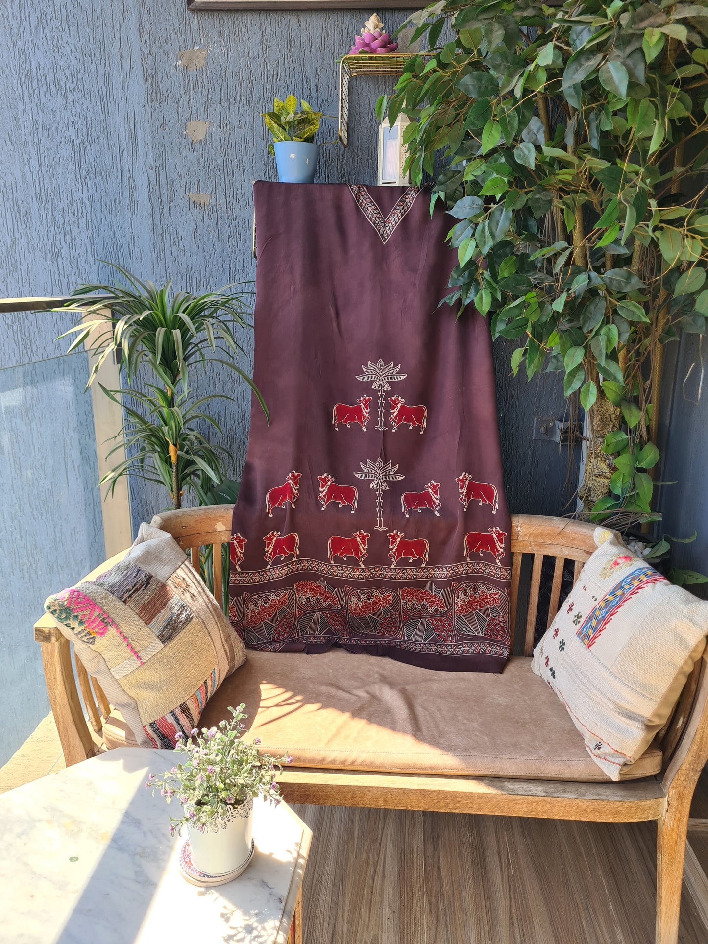 Ajrakh Modal Silk Kaftan