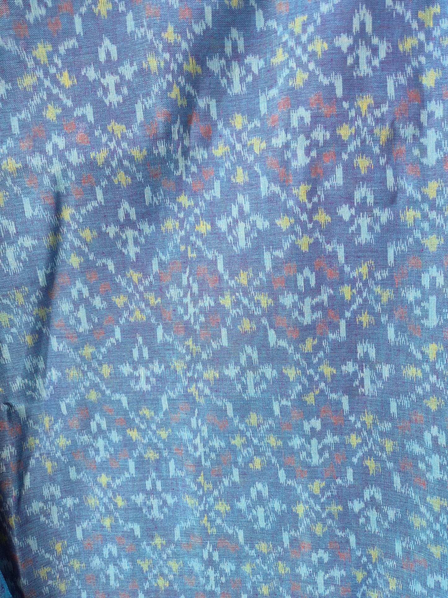 Royal Blue Cotton Handwoven Patola Suit