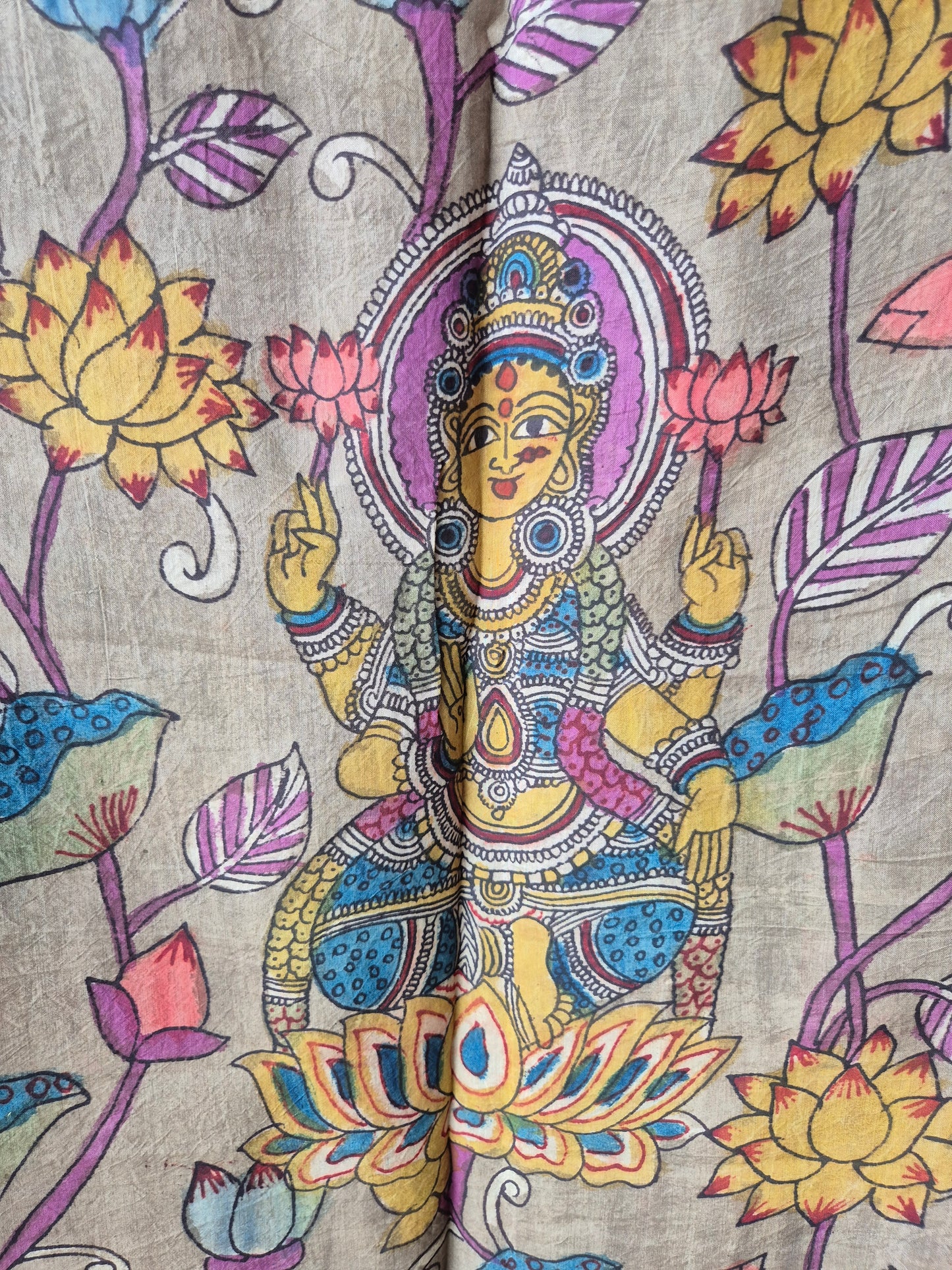 Mouse Grey Laxmiji Kalamkari Kaftan