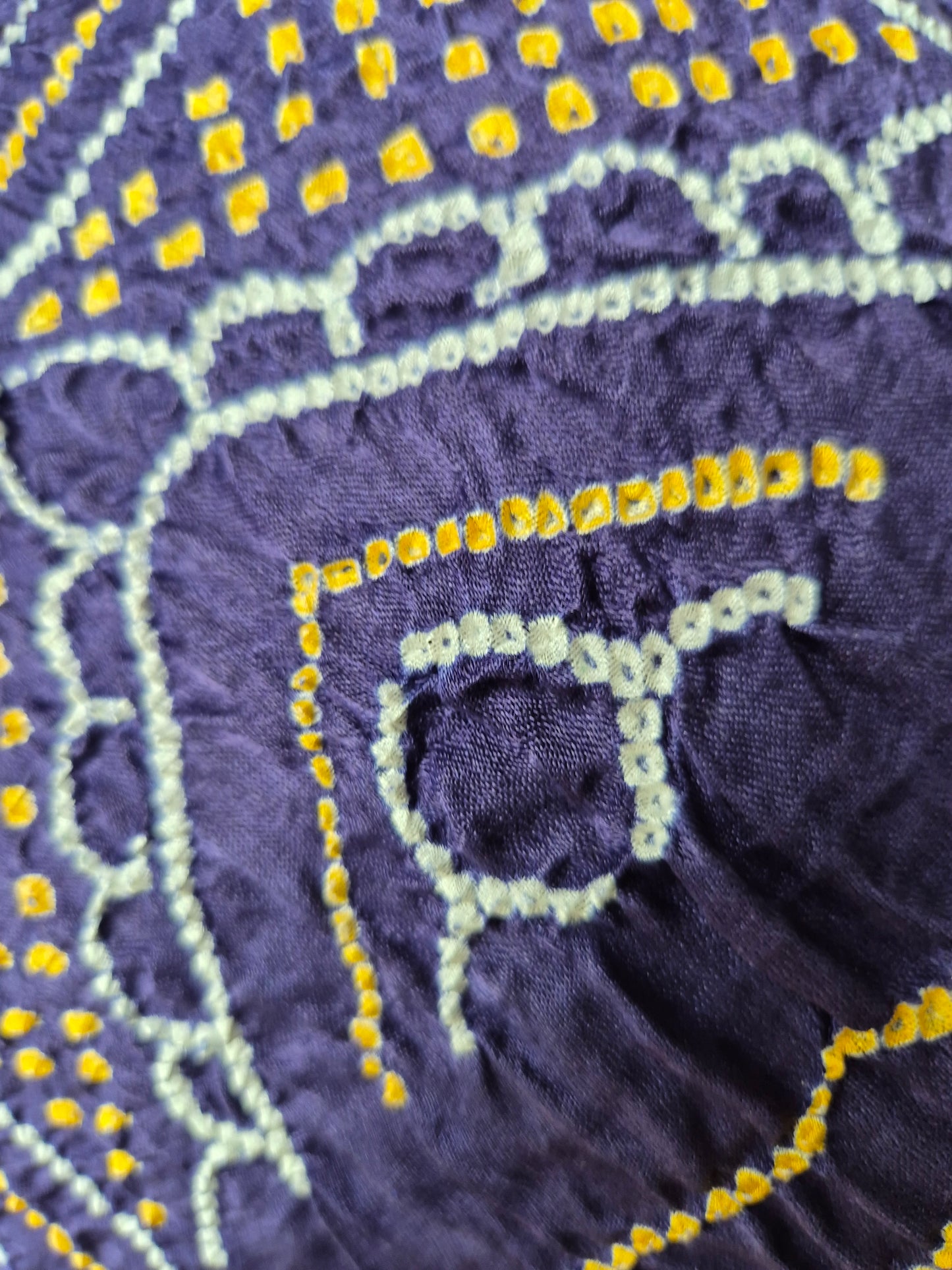 Lavender-Grey Gaji Silk Rai Bandhej Saree