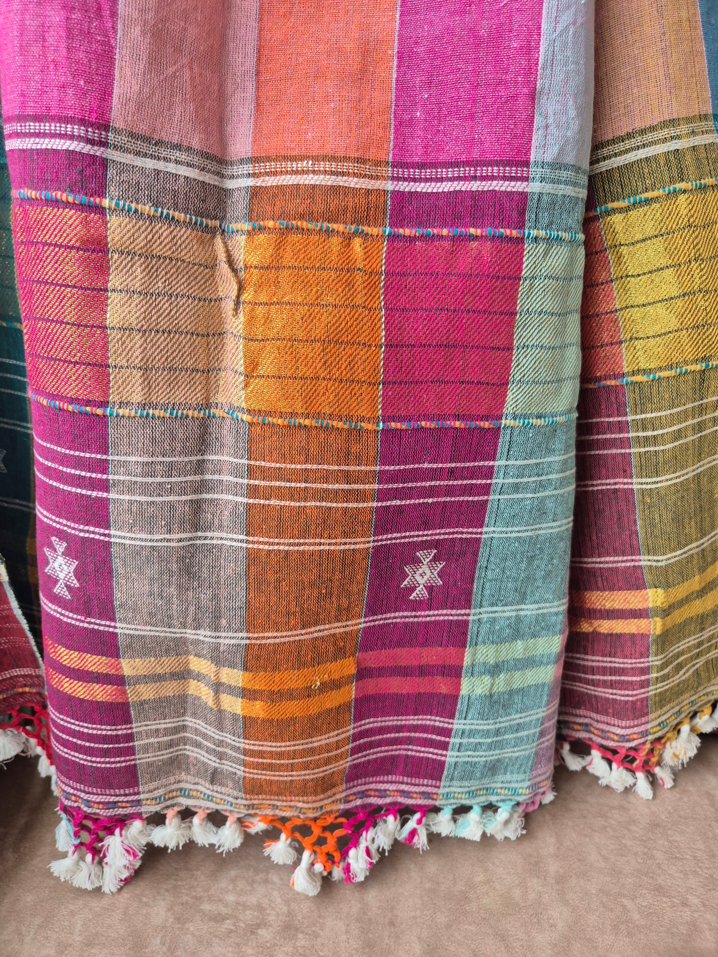 Burgundy Kala Cotton Kutchi Weave Suit