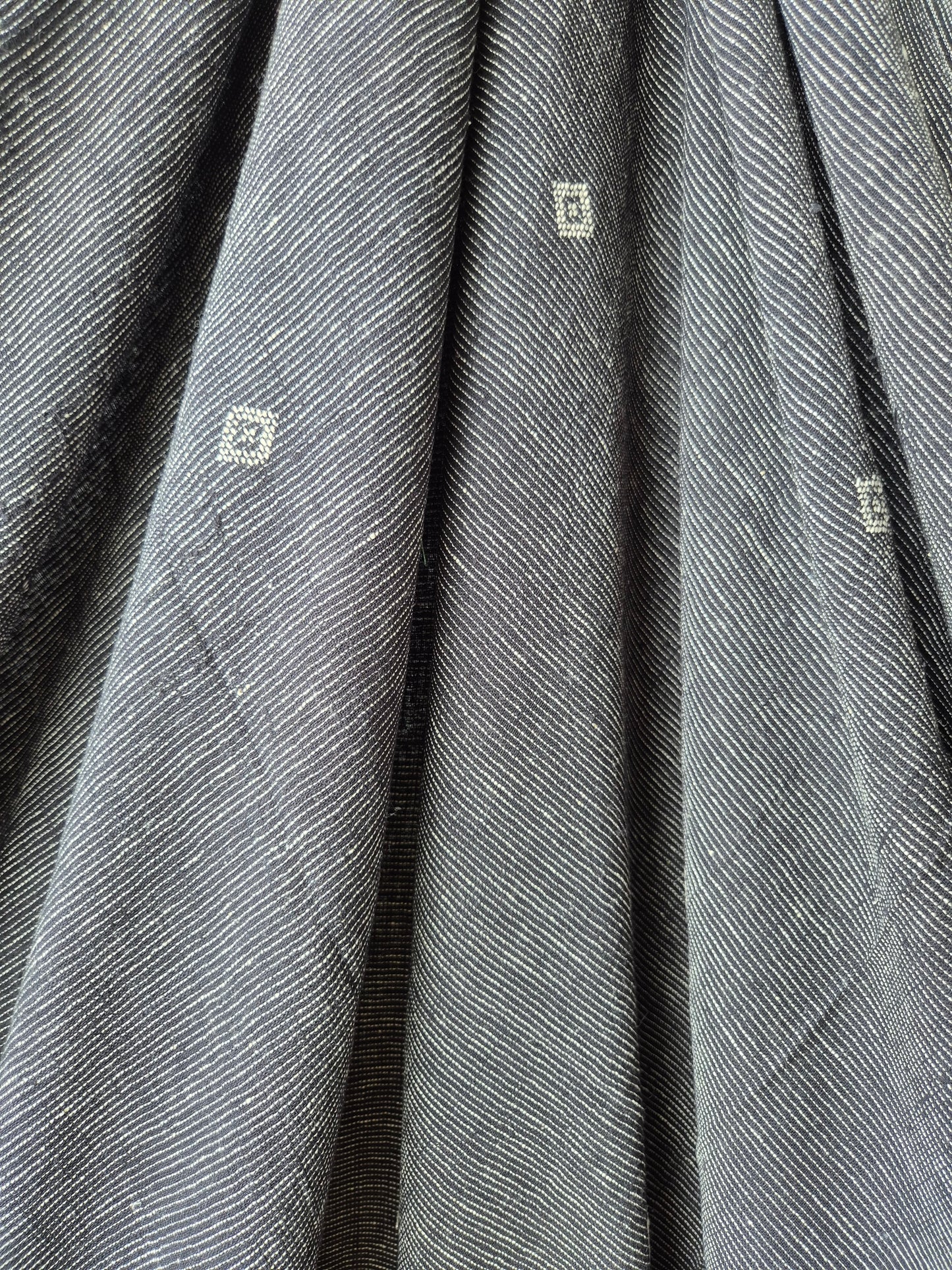 Black Kala Cotton Kutchi Weave Saree