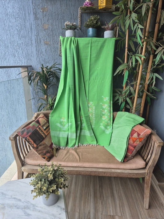 Green Jamdani Suit