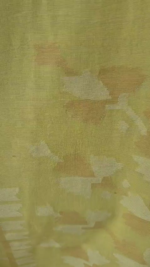 Lemon Yellow Jamdani Suit