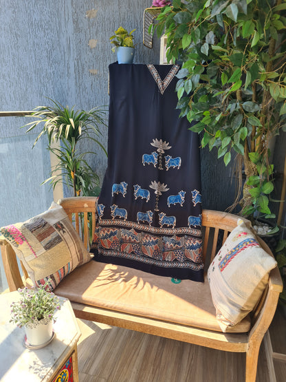 Ajrakh Modal silk Kaftan