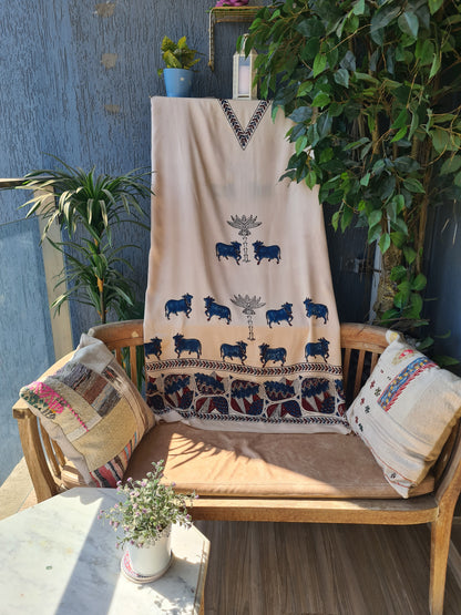 Ajrakh Modal Silk Kaftan