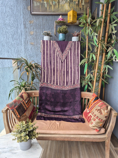 Ajrakh Modal Silk Kaftan