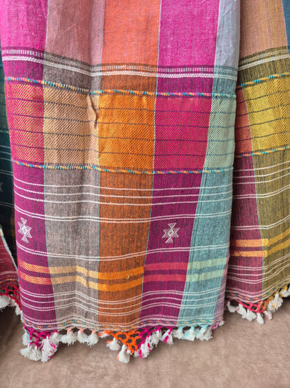 Burgundy Kala Cotton Kutchi Weave Suit