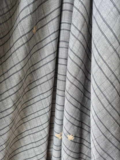 Grey Kala Cotton Kutchi Weave Saree