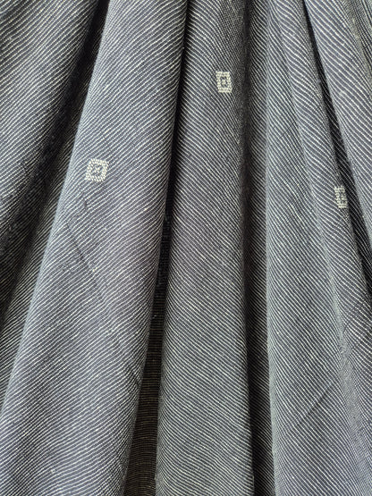 Black Kala Cotton Kutchi Weave Saree