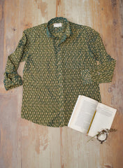 Mint Green Ikkat Men Shirt