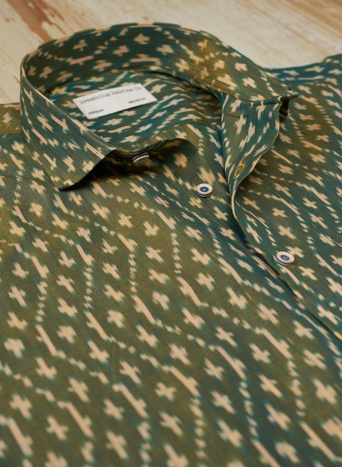 Mint Green Ikkat Men Shirt