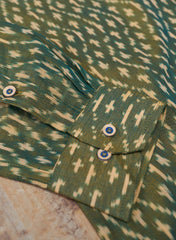 Mint Green Ikkat Men Shirt