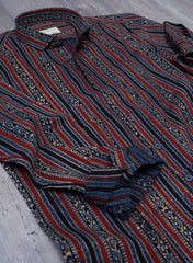 Indigo Rust Lines Mizan Men Shirt