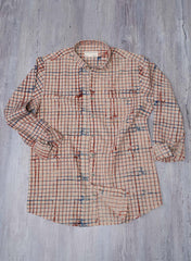 Beige Multi Checks Mizan Men Shirt