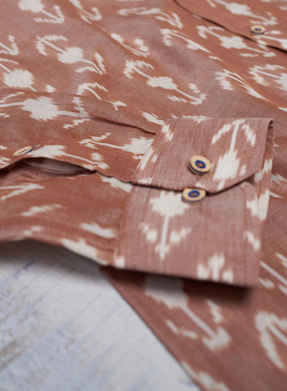 English Brown Men Shirt