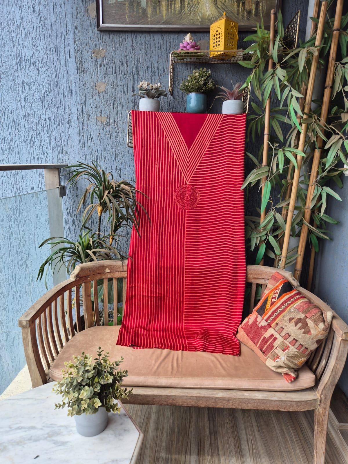 Ajrakh Modal silk Kaftan