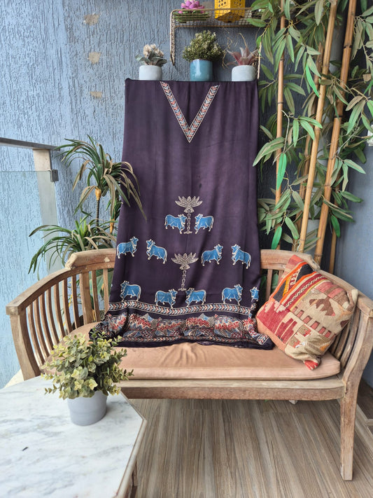 Ajrakh Modal silk Kaftan