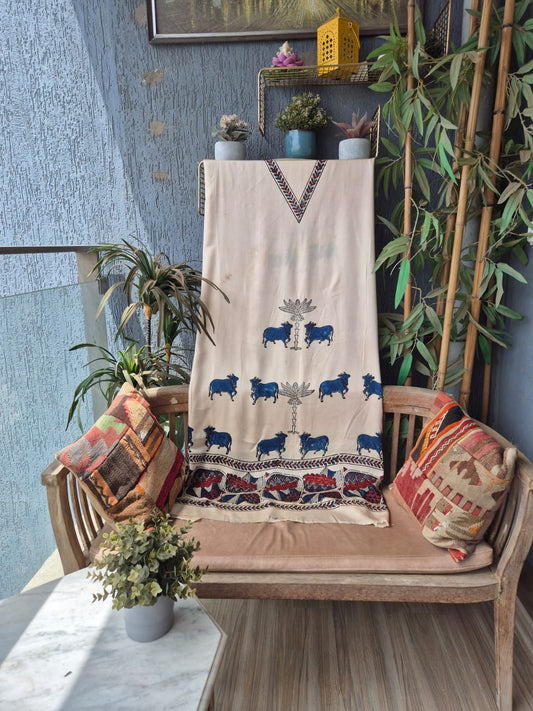 Ajrakh Modal Silk Kaftan