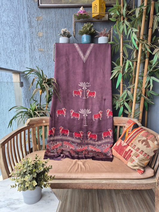 Ajrakh Modal Silk Kaftan