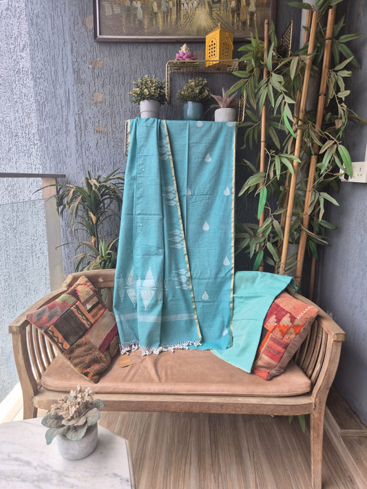 Sage Green Jamdani Suit