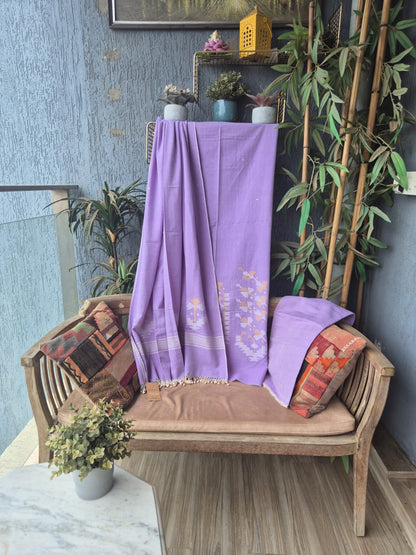 Lavender Jamdani Suit