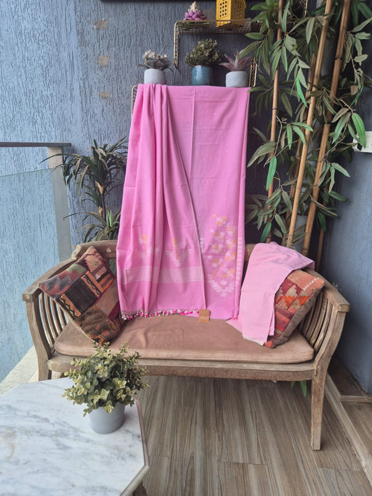 Pink Jamdani Suit