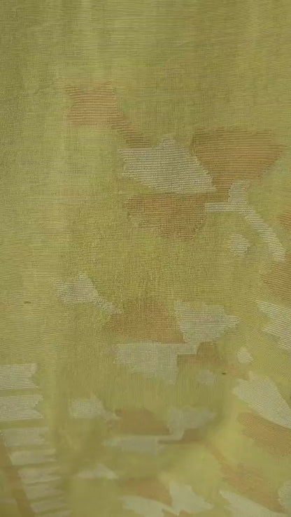 Lemon Yellow Jamdani Suit