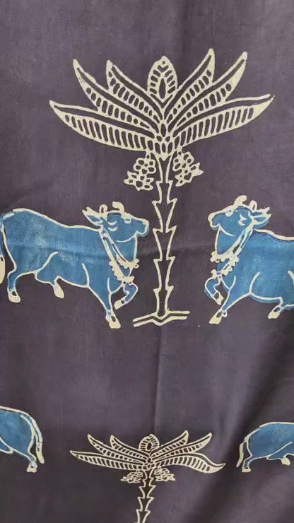 Ajrakh Modal silk Kaftan