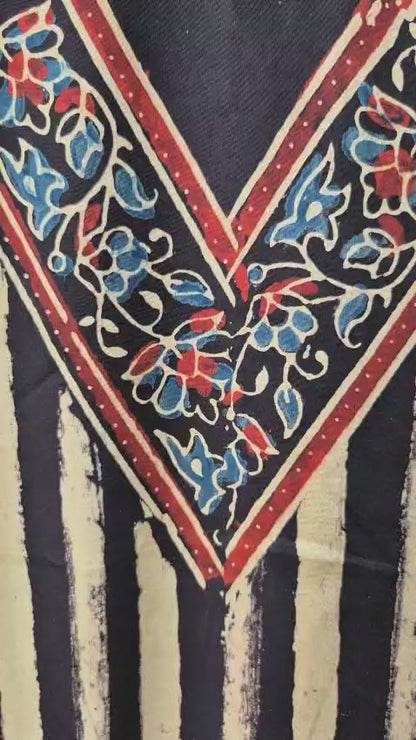 Ajrakh Modal Silk Kaftan